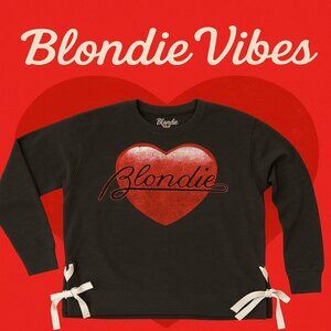 Blondie Heart Tie-Side Sweatshirt – Size S